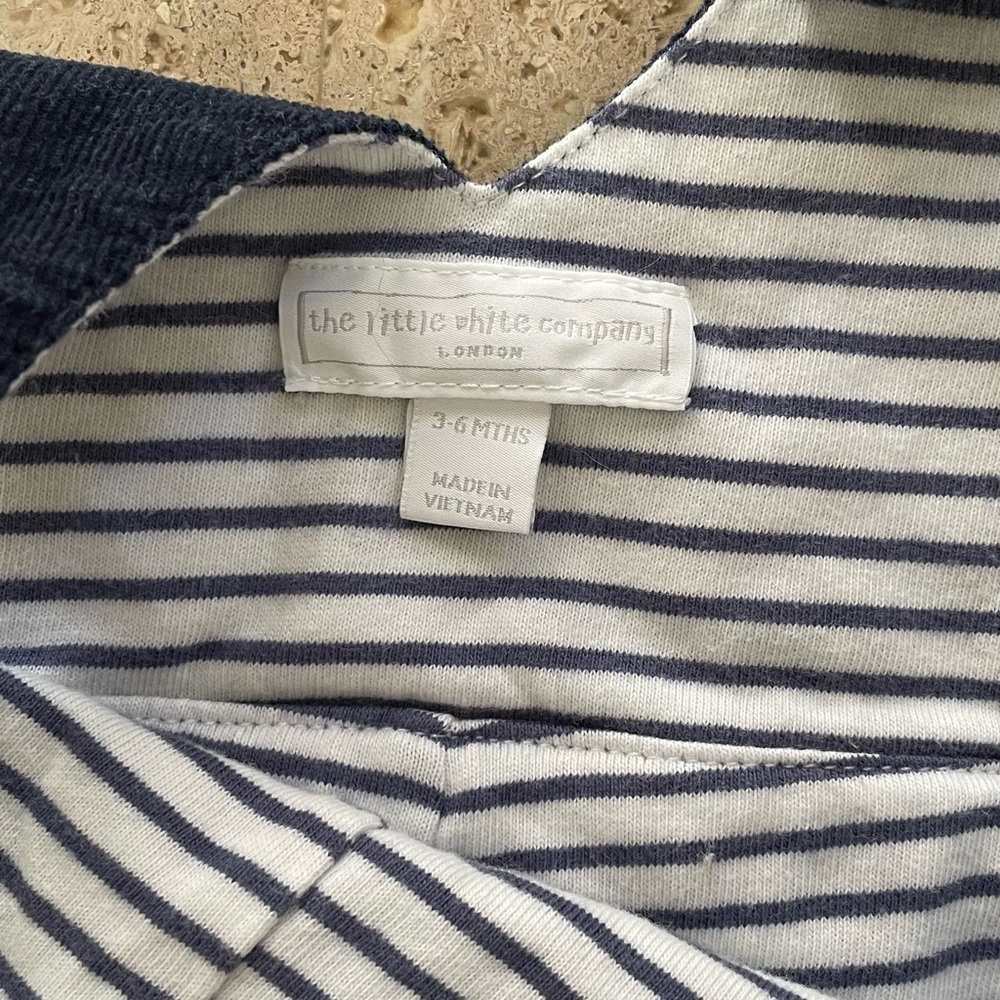 The Little White Company London, Navy Cord Overalls, 3-6M, EUC